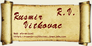 Rusmir Vitkovac vizit kartica